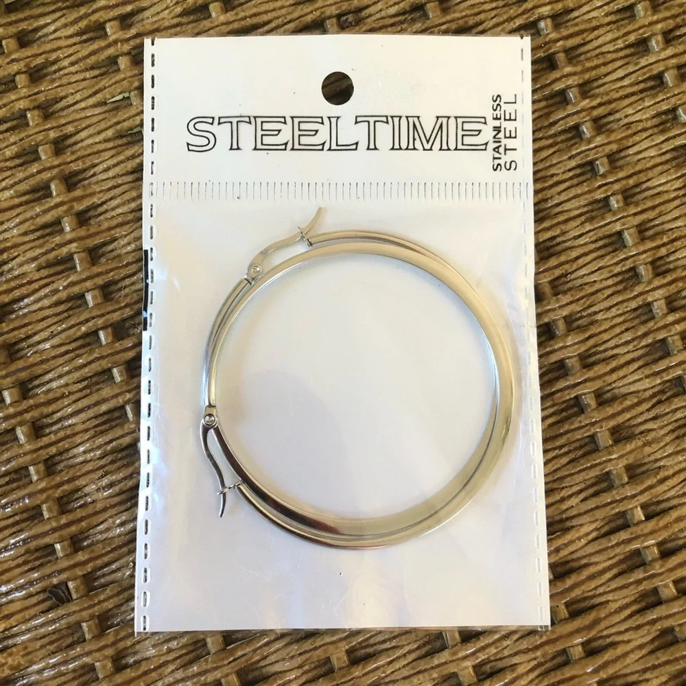 2 Inch Stainless Steel Hoops 💙 - Picture 4 of 5